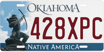 OK license plate 428XPC