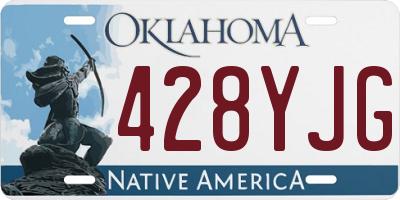 OK license plate 428YJG