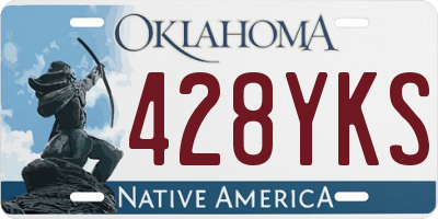 OK license plate 428YKS
