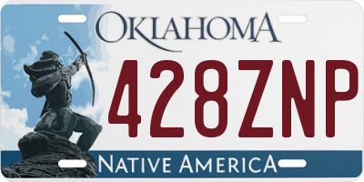 OK license plate 428ZNP