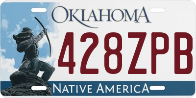 OK license plate 428ZPB