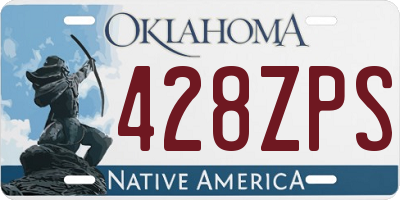 OK license plate 428ZPS