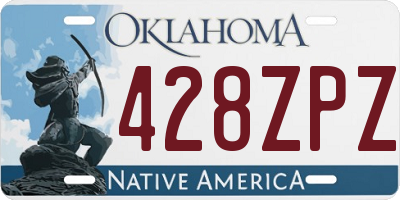 OK license plate 428ZPZ