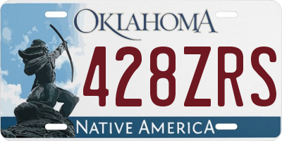 OK license plate 428ZRS