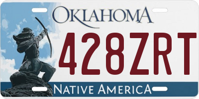 OK license plate 428ZRT