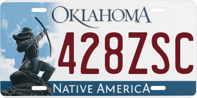 OK license plate 428ZSC