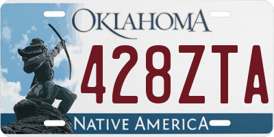 OK license plate 428ZTA