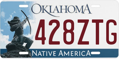 OK license plate 428ZTG