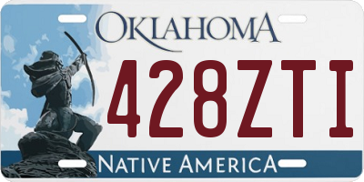 OK license plate 428ZTI