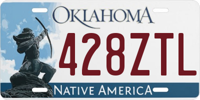 OK license plate 428ZTL