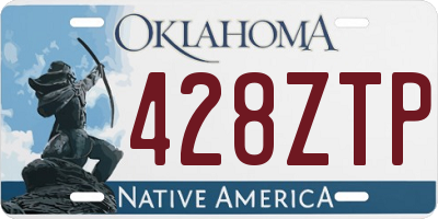 OK license plate 428ZTP
