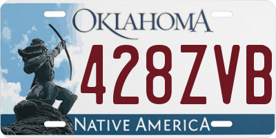OK license plate 428ZVB