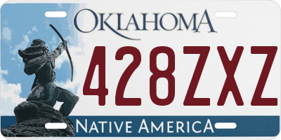 OK license plate 428ZXZ