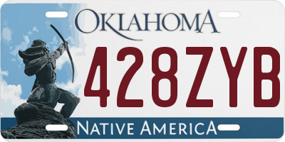 OK license plate 428ZYB