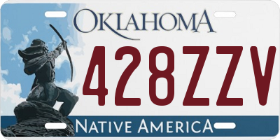 OK license plate 428ZZV