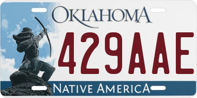 OK license plate 429AAE