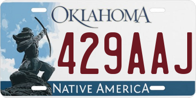 OK license plate 429AAJ