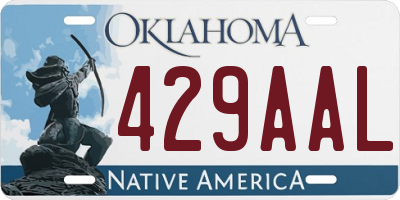 OK license plate 429AAL