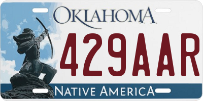 OK license plate 429AAR