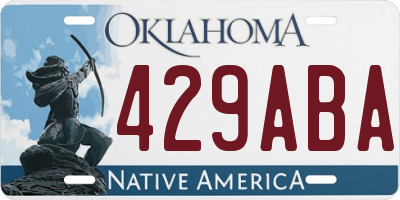 OK license plate 429ABA