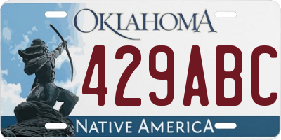 OK license plate 429ABC
