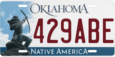 OK license plate 429ABE