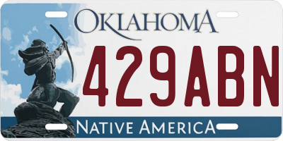 OK license plate 429ABN