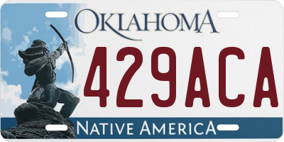 OK license plate 429ACA