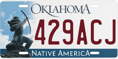 OK license plate 429ACJ