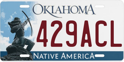 OK license plate 429ACL