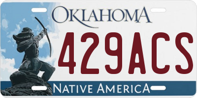 OK license plate 429ACS