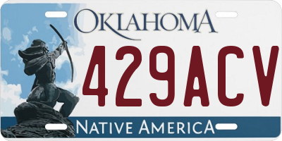 OK license plate 429ACV