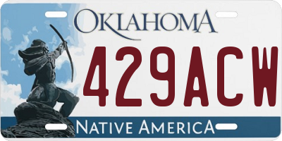 OK license plate 429ACW