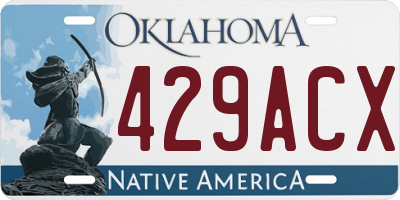 OK license plate 429ACX