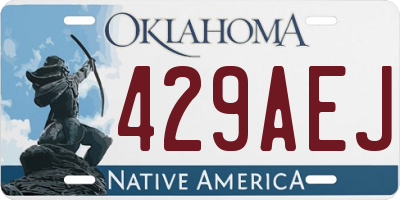 OK license plate 429AEJ