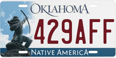 OK license plate 429AFF
