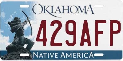OK license plate 429AFP