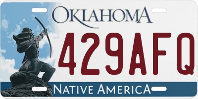 OK license plate 429AFQ