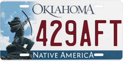 OK license plate 429AFT
