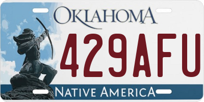 OK license plate 429AFU