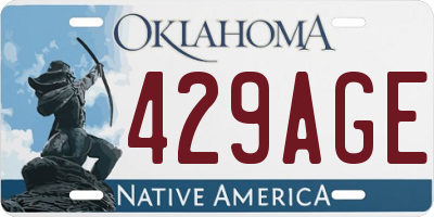OK license plate 429AGE