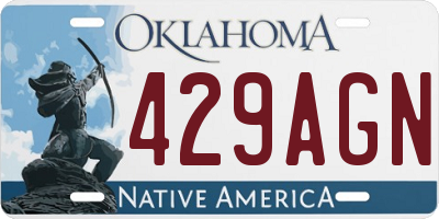 OK license plate 429AGN