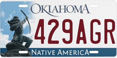 OK license plate 429AGR
