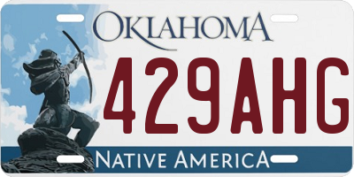 OK license plate 429AHG