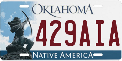 OK license plate 429AIA