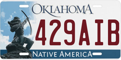 OK license plate 429AIB