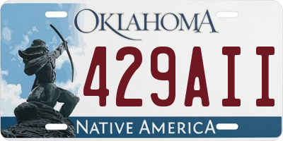 OK license plate 429AII