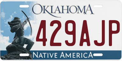 OK license plate 429AJP