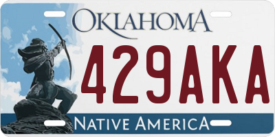 OK license plate 429AKA