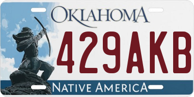 OK license plate 429AKB